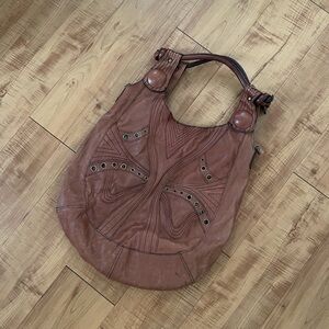 Betsey Johnson Large Brown Leather Bag